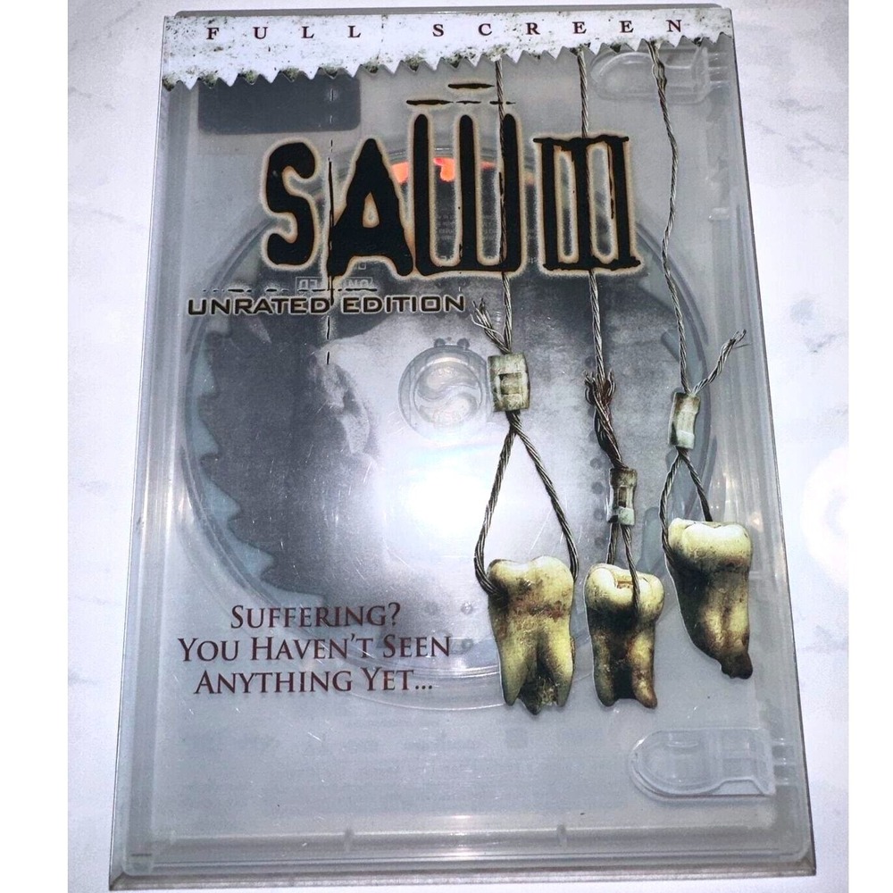 Saw III DVD Unrated Edition Full‎ Screen Lionsgate 2006 Horror Movie Jigsaw